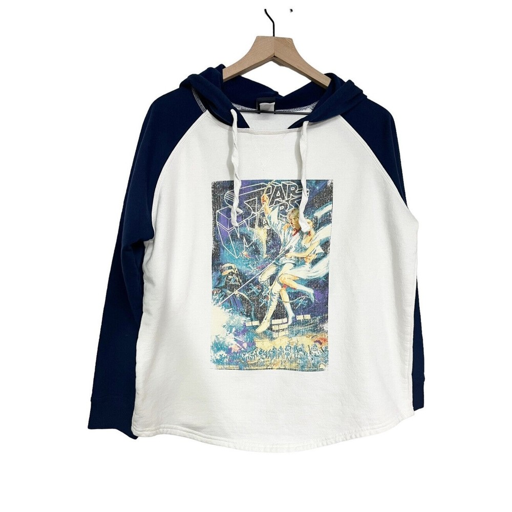 Star Wars Vintage Retro Style Graphic Hoodie Womens Size XL